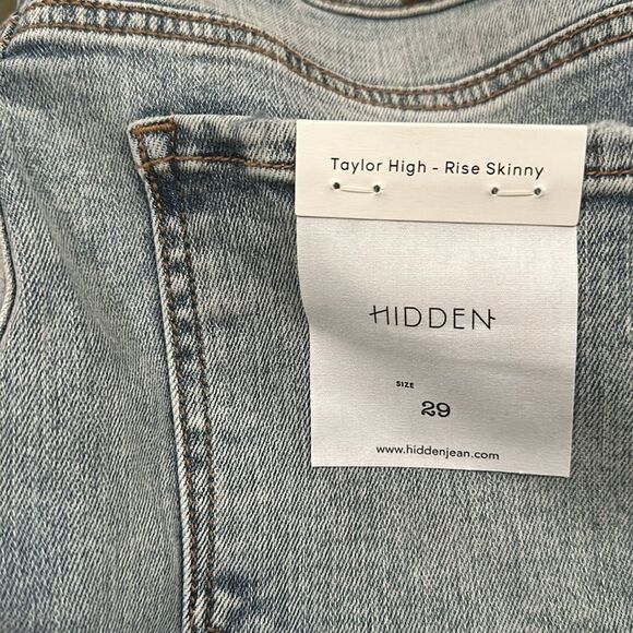 Hidden Jeans | TAYLOR VINTAGE ACID DISTRESS HIGH RISE SKINNY | 29 NWT - Picture 6 of 7